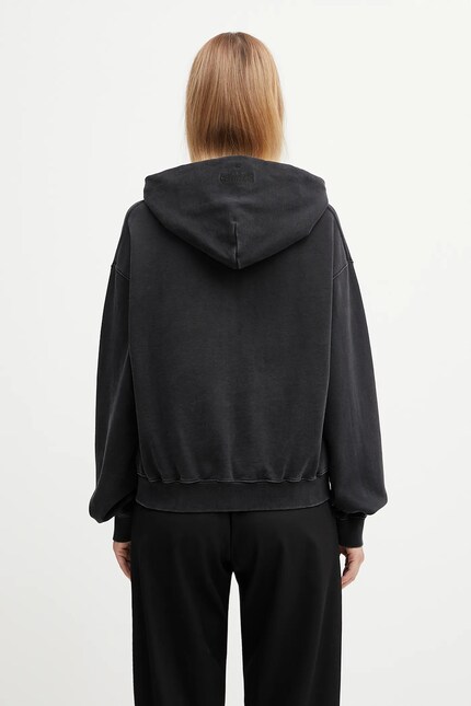 VETEMENTS cotton sweatshirt Fuck Fitted Zip-Up black color hooded