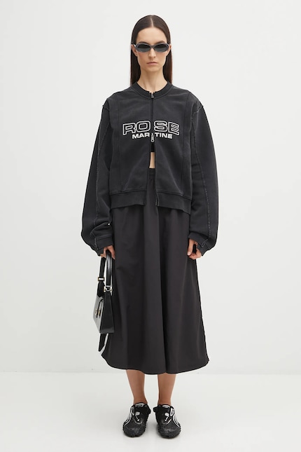 Martine Rose cotton sweatshirt Shrunken Zip Up Crew black color