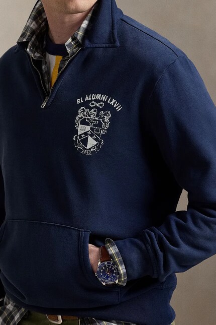 POLO RALPH LAUREN スエット　ドラム Polo Ralph Lauren sweatshirt Lszipmnm1 Long Sleeve navy blue color