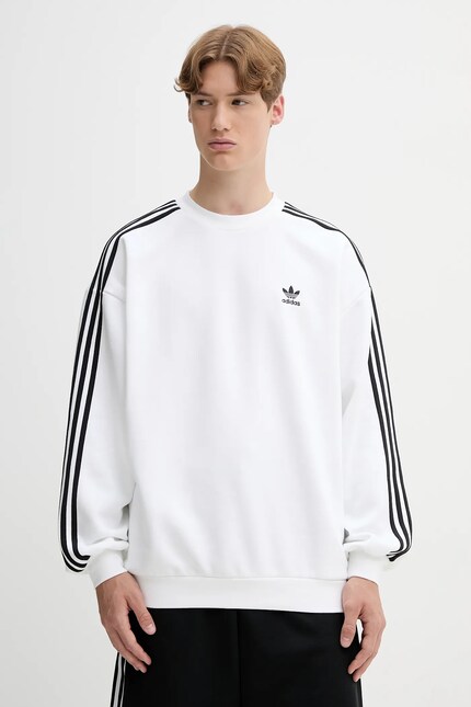 Кофта adidas Originals Oversize Crew цвет белый с аппликацией