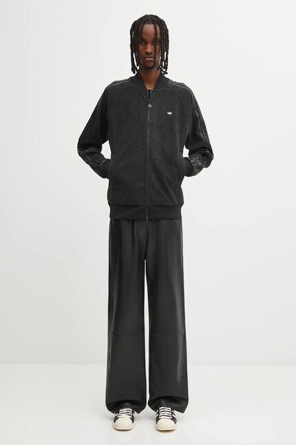 Кофта с примесью шерсти adidas Originals Prem Tt цвет чёрный