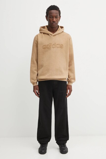 トップス KAJA HEAVY FLEECE PULL OVER SWEAT Кофта adidas Originals Wsh Hoodie цвет бежевый с капюшоном с