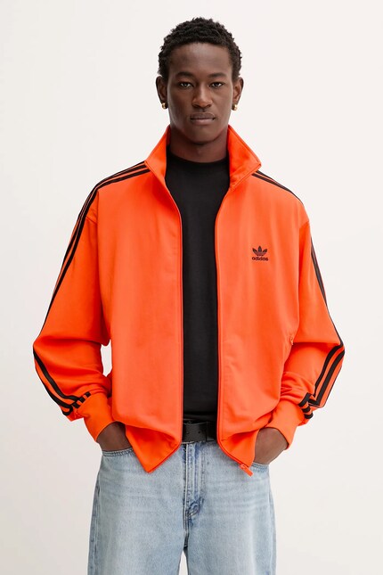 Кофта adidas Originals Firebird цвет оранжевый с аппликацией