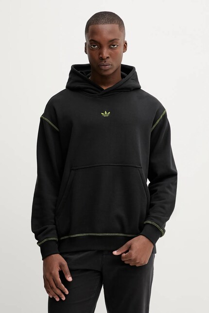 Хлопковая кофта adidas Originals Grfx Hoodie цвет чёрный с