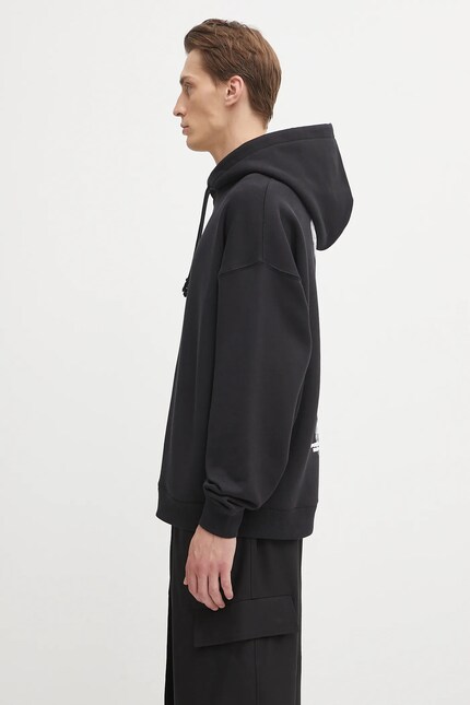 Y-3 cotton sweatshirt Graphic black color hooded with a print