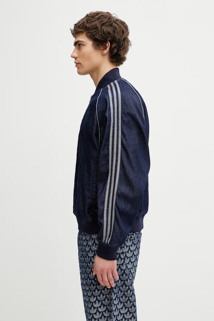 adidas Originals Adicolor loose SST zip-up sweatshirt denim navy