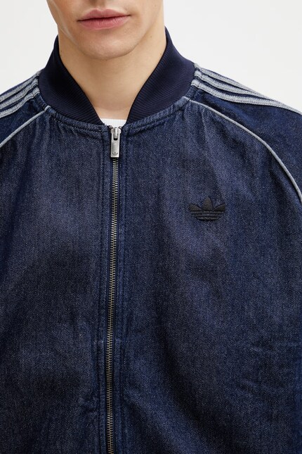 adidas Originals Adicolor loose SST zip-up sweatshirt denim navy