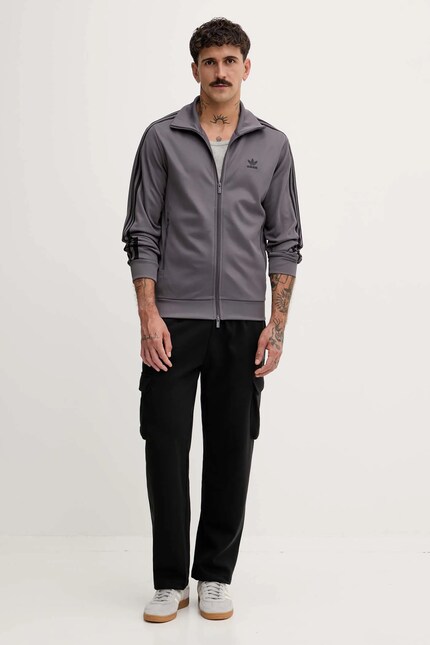 r1d0m1 adidas Originals bluză Classic Tt culoarea maro, cu imprimeu