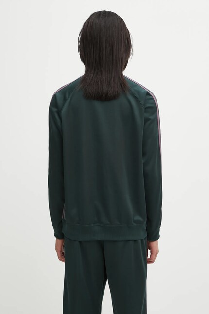Needles sweatshirt Track Jacket green color with an application