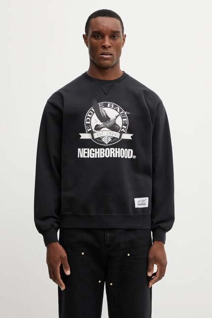 NEIGHBORHOOD cotton sweatshirt X EDDIE BAUER WASHED black color