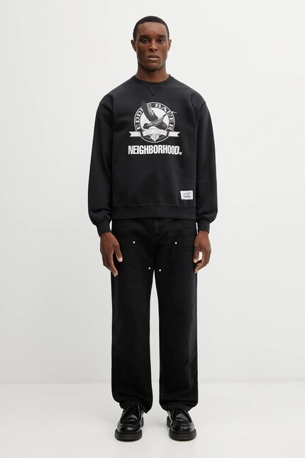 NEIGHBORHOOD cotton sweatshirt X EDDIE BAUER WASHED black color