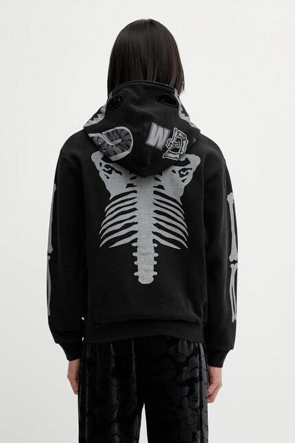 A Bathing Ape sweatshirt Skeleton Shark black color hooded with a A Bathing Ape sweatshirt Skeleton Shark black color hooded with a