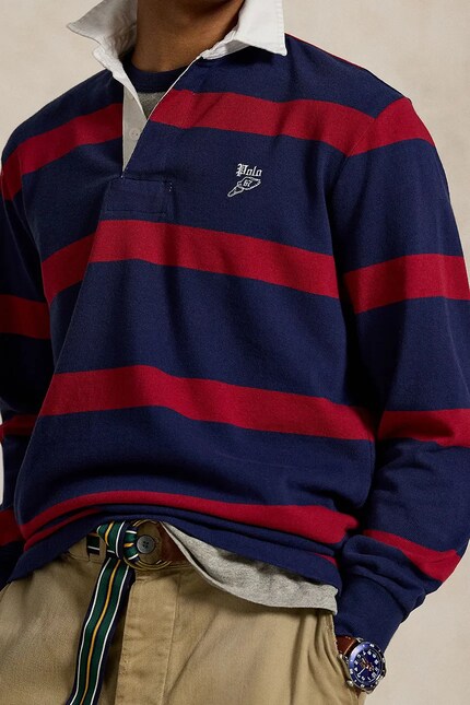 00s Ralph Lauren　スカル　刺繍 ラガーシャツ PM187 POLO RALPH LAUREN - Men Pile Fleece Sweatshirt – Atelier New York