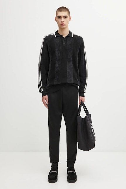 adidas Originals wool blend sweater Knitted Jersey black color adidas Originals wool blend sweater Knitted Jersey black color