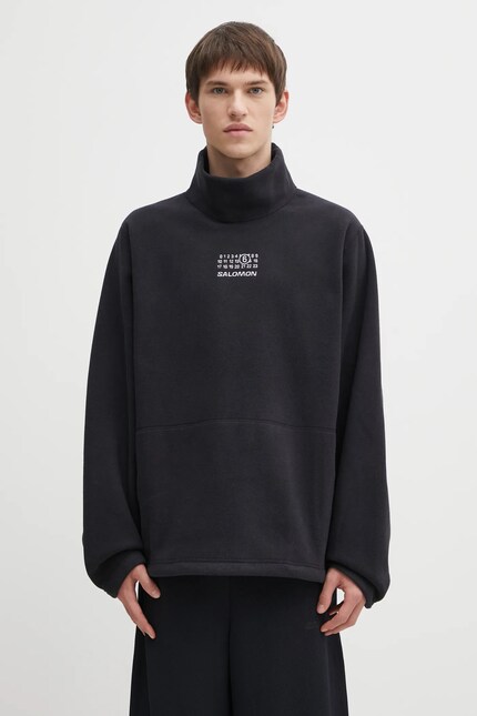 MM6 Maison Margiela sweatshirt x Salomon black color smooth