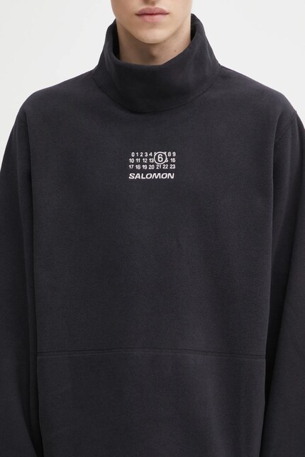 MM6 Maison Margiela sweatshirt x Salomon black color smooth