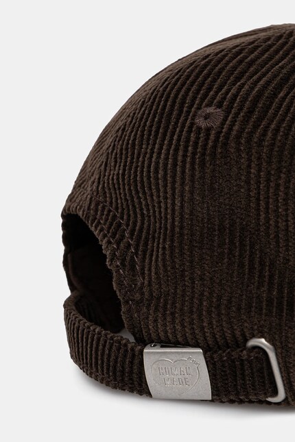 Human Made cotton baseball cap 6PANEL CORDUROY brown color