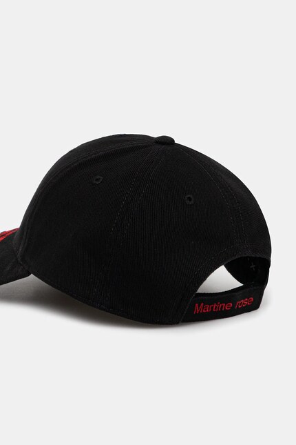 Хлопковая кепка Martine Rose Rose Martine Cut Peak цвет чёрный