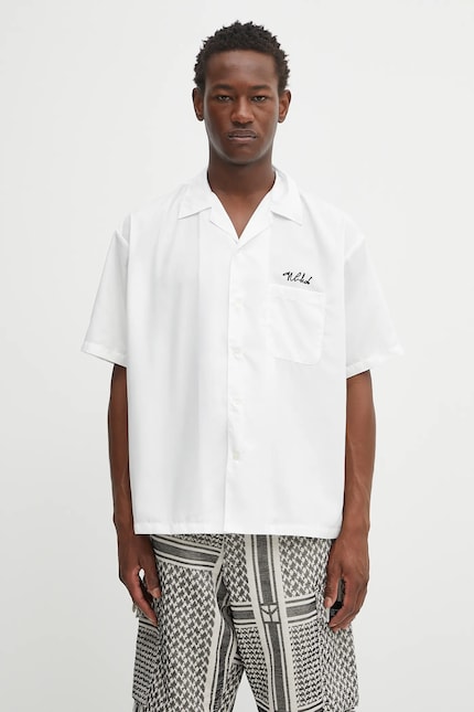 NEIGHBORHOOD shirt solid-color hawaiian shirt ss white color NEIGHBORHOOD shirt solid-color hawaiian shirt ss white color