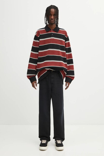 Carhartt WIP cotton longsleeve top L/S Malone Rugby Shirt PRM EU