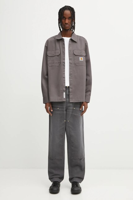 Carhartt WIP shirt L/S Craft gray color relaxed I033814.33CXX at