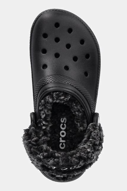 Тапки Crocs Classic Fleece Lined Clog цвет чёрный 211396 | ANSWEAR.ua