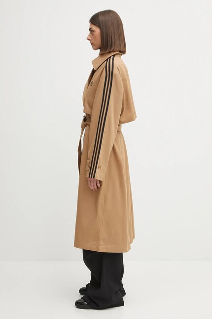 Тренч adidas Originals Tcoat Twill цвет зелёный JW2663 на PRM
