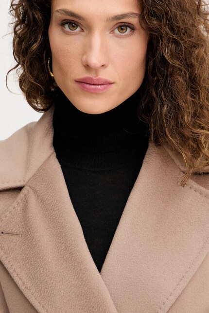Шерстяное пальто Weekend Max Mara RESINA цвет коричневый