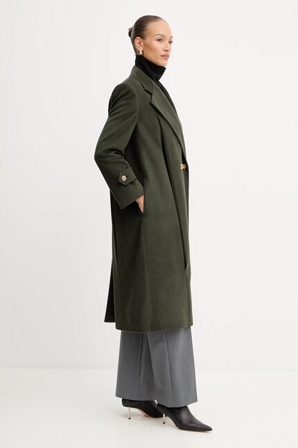Шерстяное пальто Weekend Max Mara SMALTO цвет зелёный