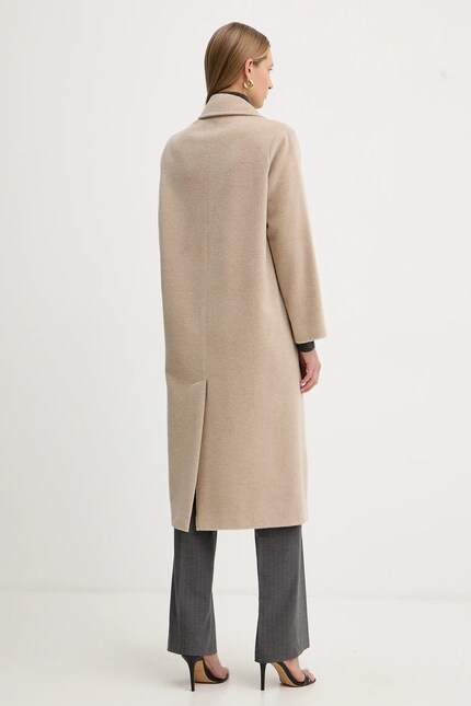 Пальто с добавлением шерсти Weekend Max Mara ZUFOLO цвет бежевый