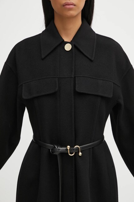 お値下げ☆美品☆SPORTMAX ☆イタリア製アルパカ混☆ツィードコート☆ ４２ Sportmax wool coat OLIO PRM EU