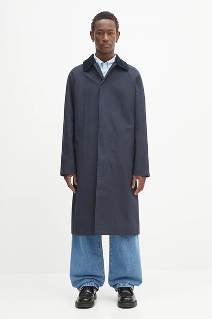 A.P.C. cotton coat mac gaspard green color COHIL.M01548 at PRM US