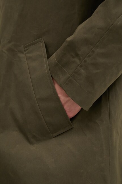 A.P.C. cotton coat mac gaspard green color COHIL.M01548 at PRM US