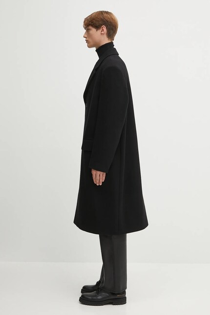 MM6 Maison Margiela wool coat black color SH2AA0014.M35469.900 at