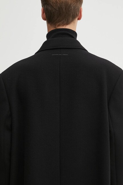 MM6 Maison Margiela wool coat black color SH2AA0014.M35469.900 at