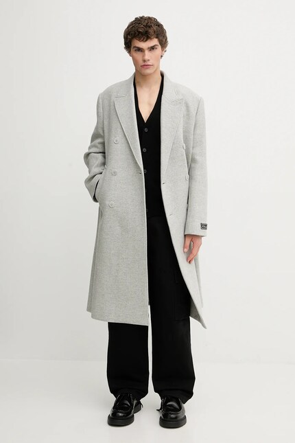 Lacoste coat with wool gray color BH5529 at PRM US