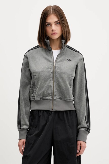 Куртка-бомбер adidas Originals Denim Tt цвет серый демисезонная