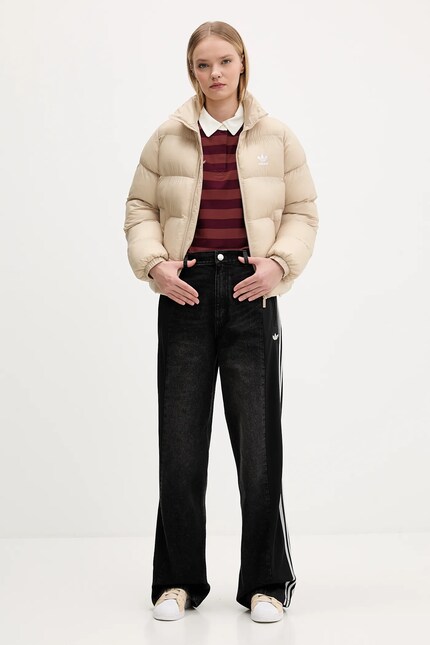 Куртка adidas Originals Short Puffer цвет бежевый зимняя JX2947