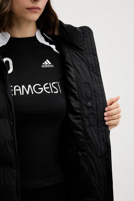 Куртка adidas Originals Long Puffer колір чорний зимова JX2957