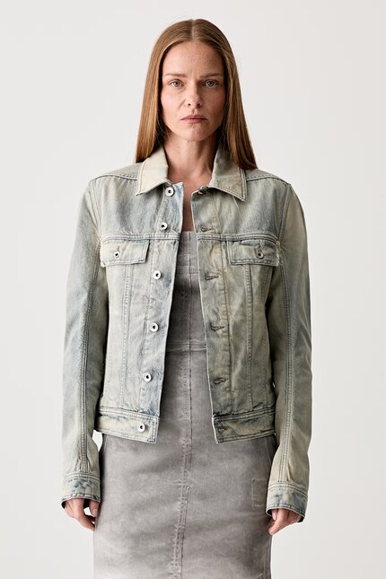 Rick Owens DRKSHDW Trucker Worker denim jacket Women's gray