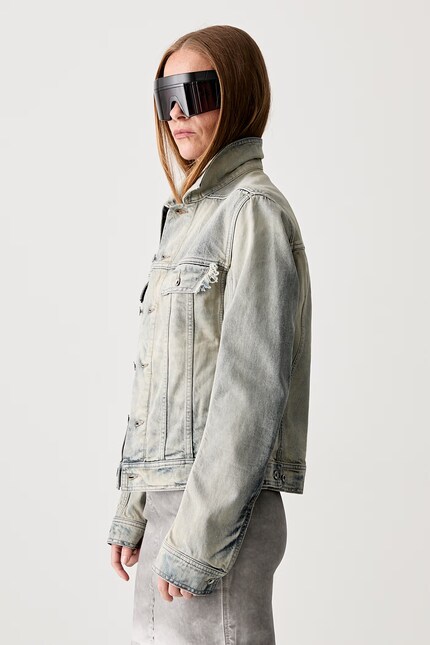 Rick Owens DRKSHDW Trucker Worker denim jacket Women's gray