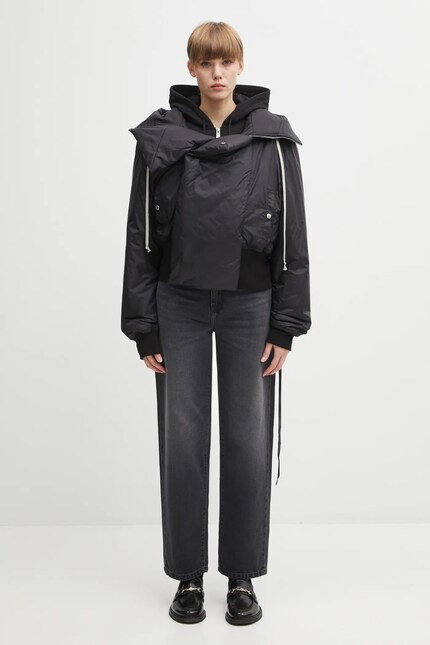 Rick Owens DRKSHDW jacket Cropped Alice Parka black color