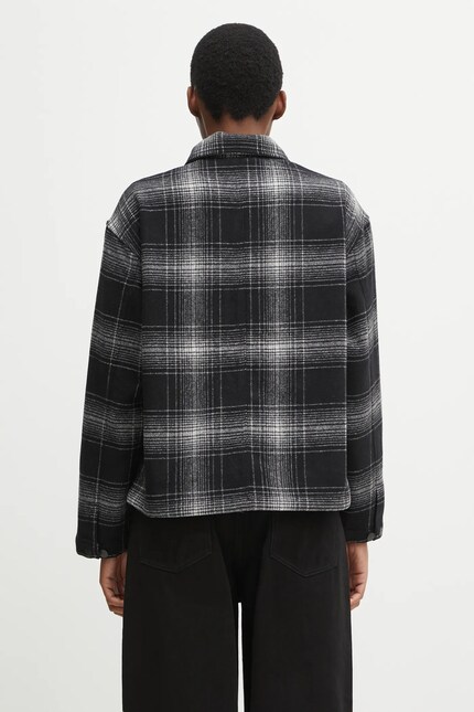 Carhartt WIP jacket with wool W' Brennan Shirt Jac gray color
