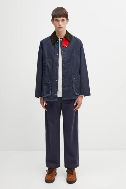 Paul Smith x Barbour ブラックジャケット コーデュロイ襟 Barbour cotton jacket x Paul Smith OS Bedale Wax PRM EU