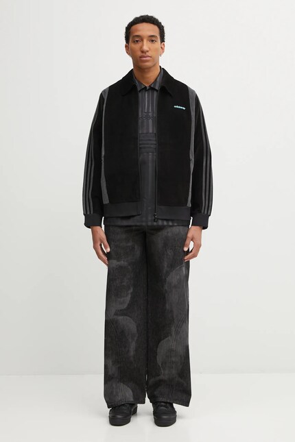 adidas Originals corduroy jacket Pro Track Top black color JX3085