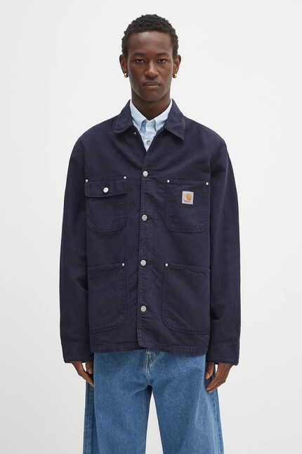 Carhartt WIP jacket Walter Chore navy blue color I035552.1CGD at Carhartt WIP jacket Walter Chore navy blue color I035552.1CGD at