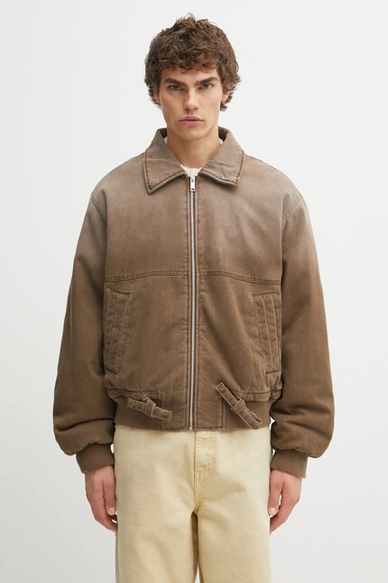 Axel Arigato denim jacket Axis brown color A3157002 at PRM US