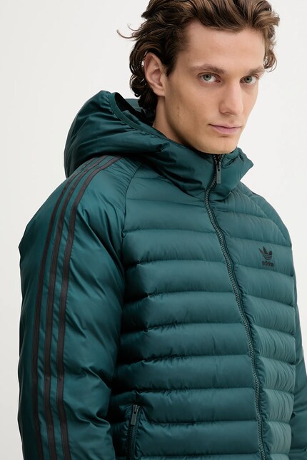 Куртка adidas Originals Pad Hooded цвет зелёный JX4116 | ANSWEAR.ua