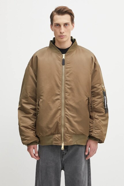 VETEMENTS reversible bomber jacket Cut-Up Bomber green color