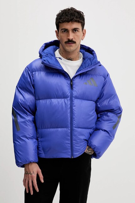 Пухено яке adidas adidas x Z.N.E в синьо зимен модел JW1515